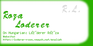 roza loderer business card